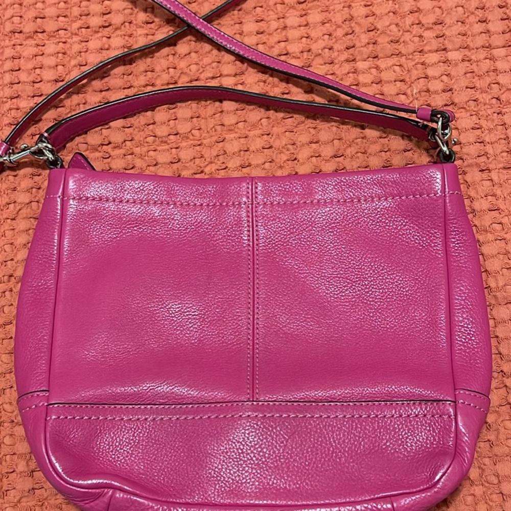 Coach Pink Leather Shoulder Bag